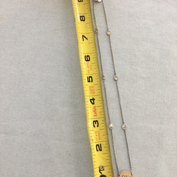 Jane Basch Designs Monogram Necklace Crystal Chain - Picture 11 of 11